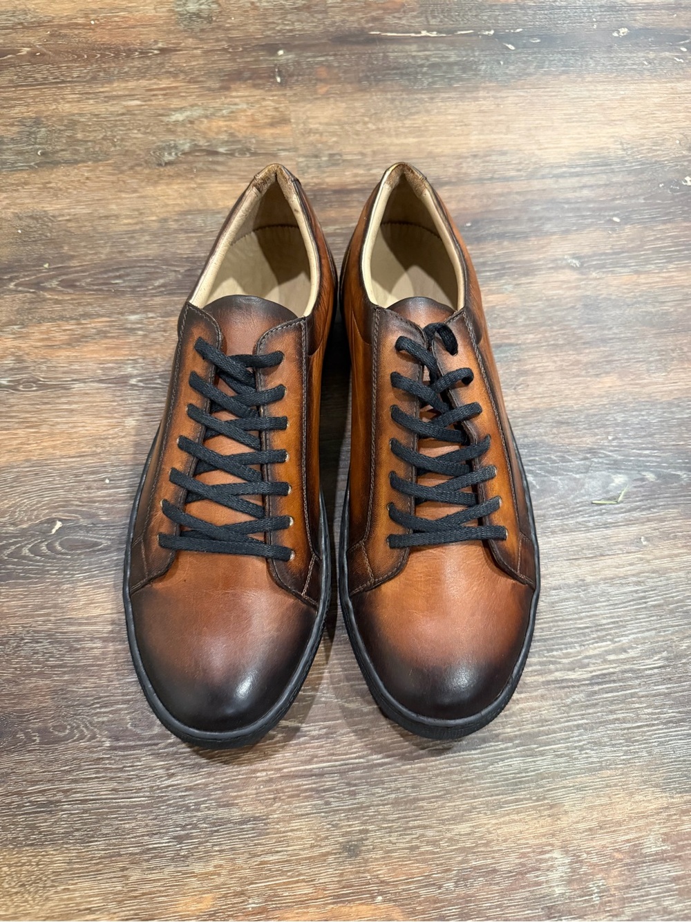 Men's Casual Leather Sneakers in Brown